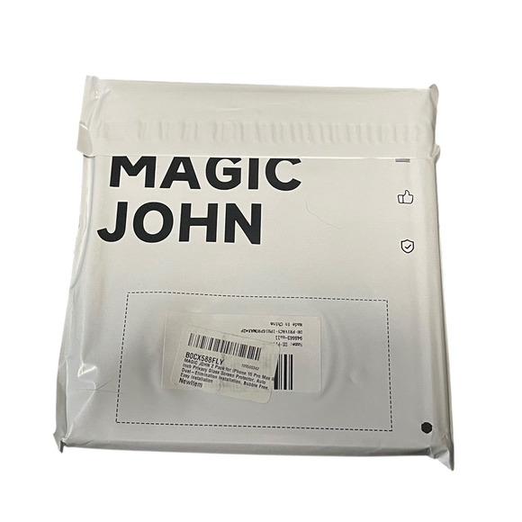 Magic John iPhone 15 Pro Max Privacy Glass Screen Protector (2 PACK)*EZ Install* - Picture 9 of 9